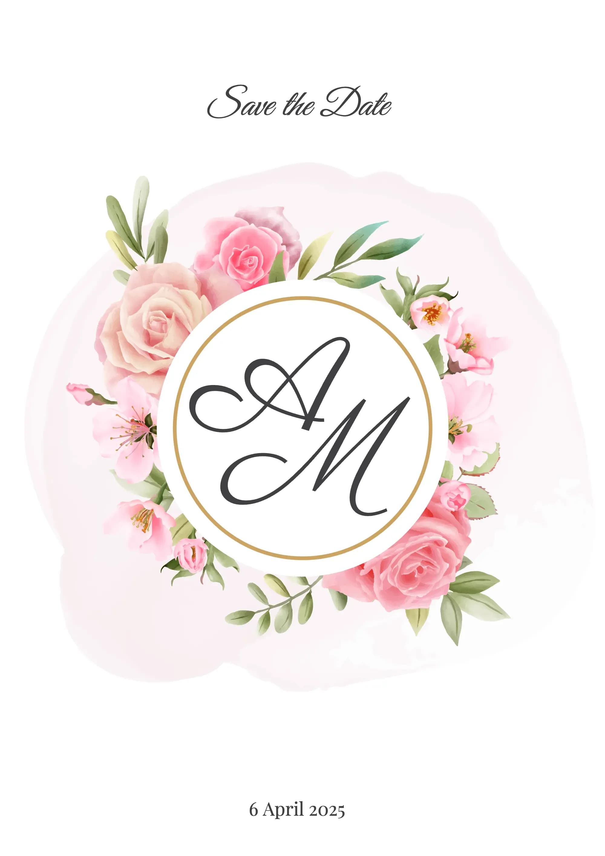 Blossom Elegance digital invitation template