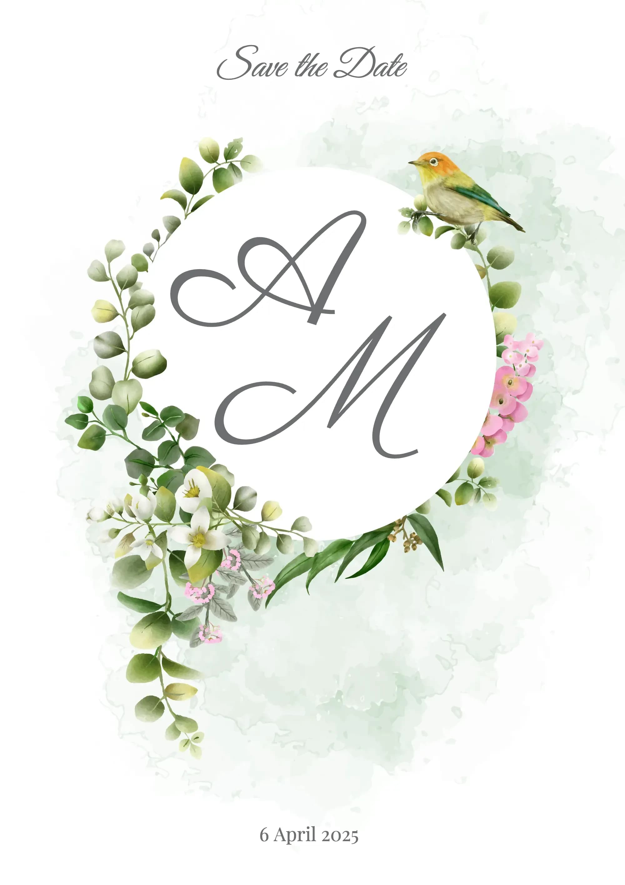 Garden Whispers digital invitation template