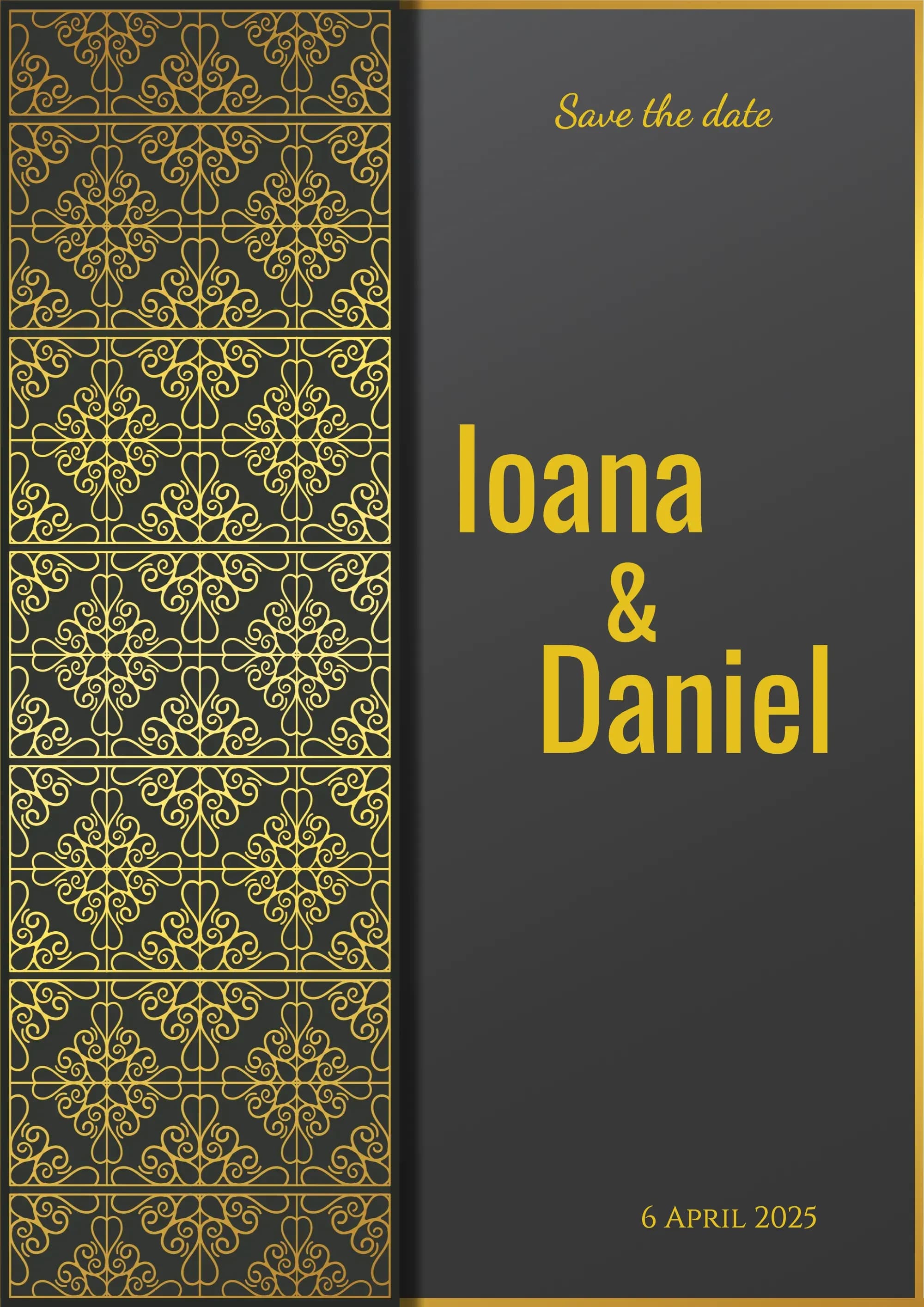 Luxury Golden digital invitation template