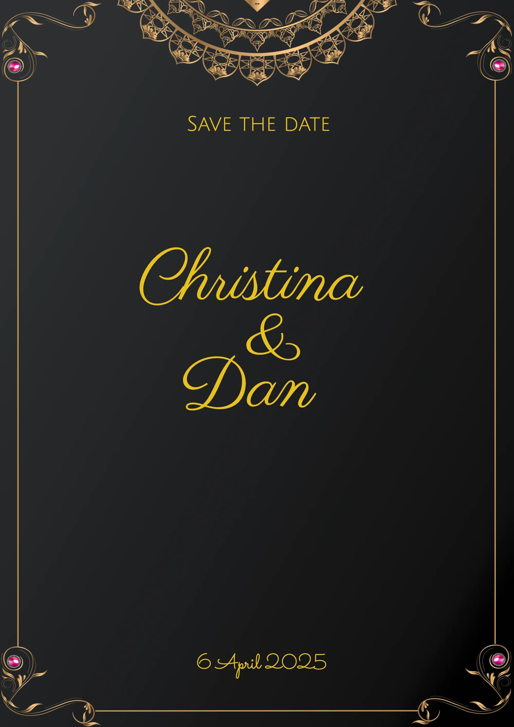 Luxury Ruby digital invitation template