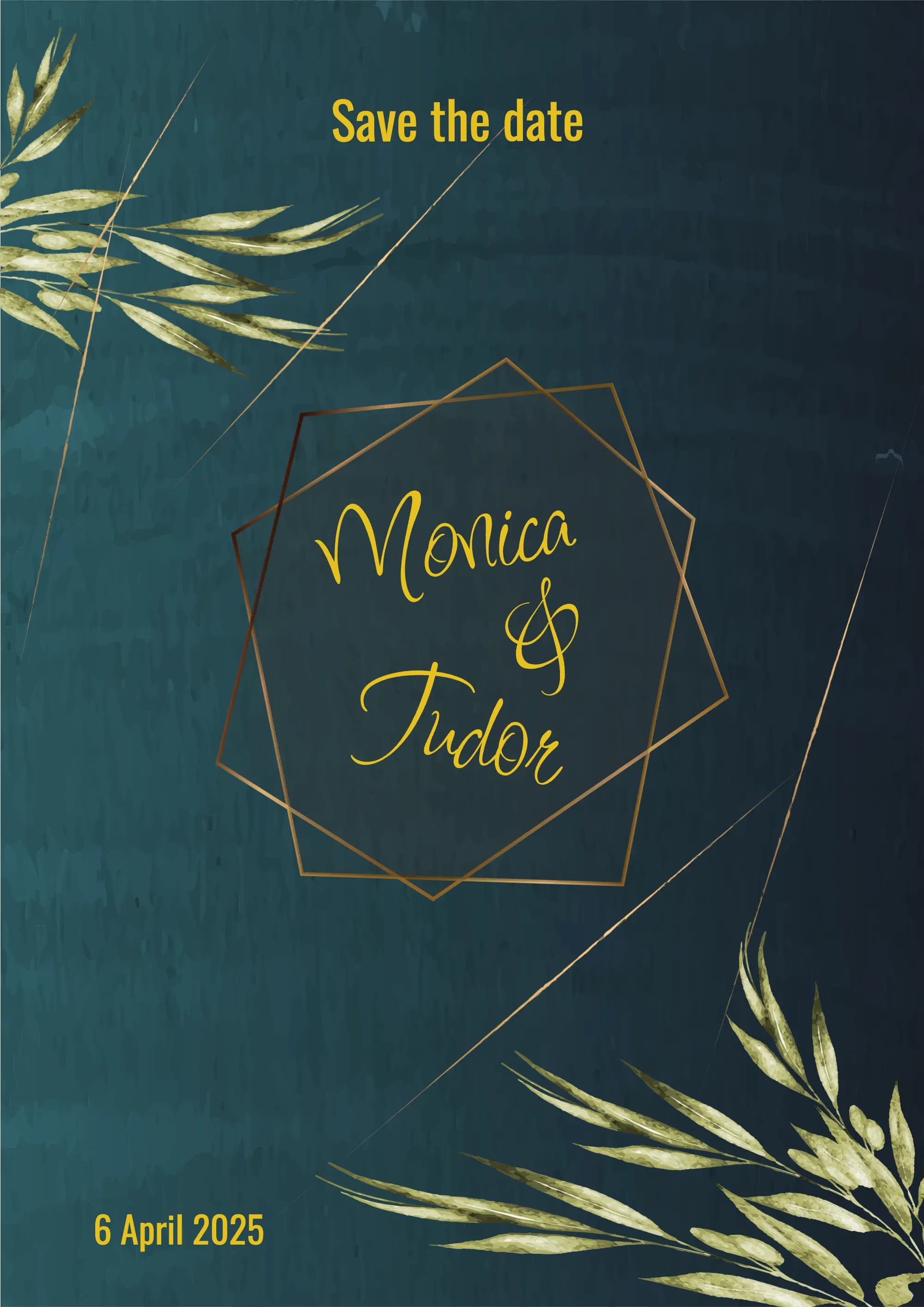 Luxury Wheat digital invitation template