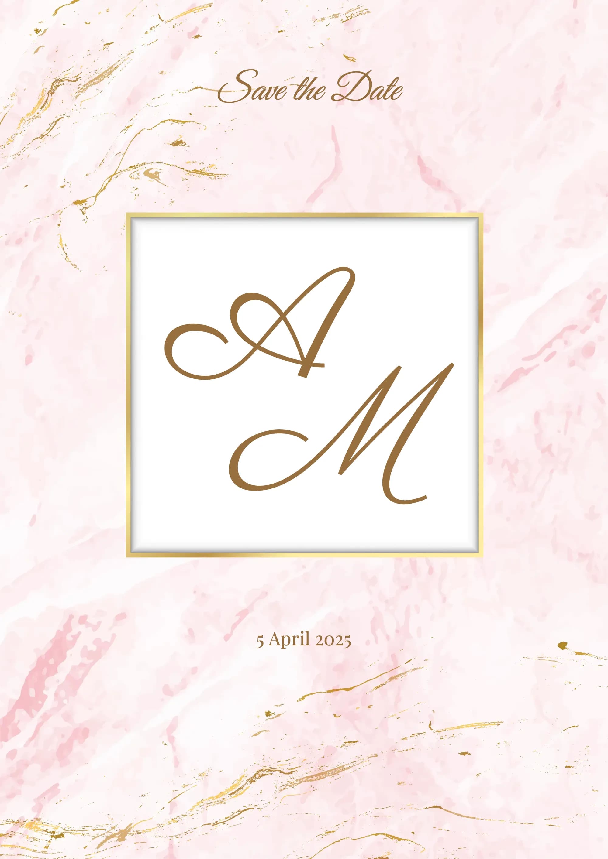Marble Elegance digital invitation template