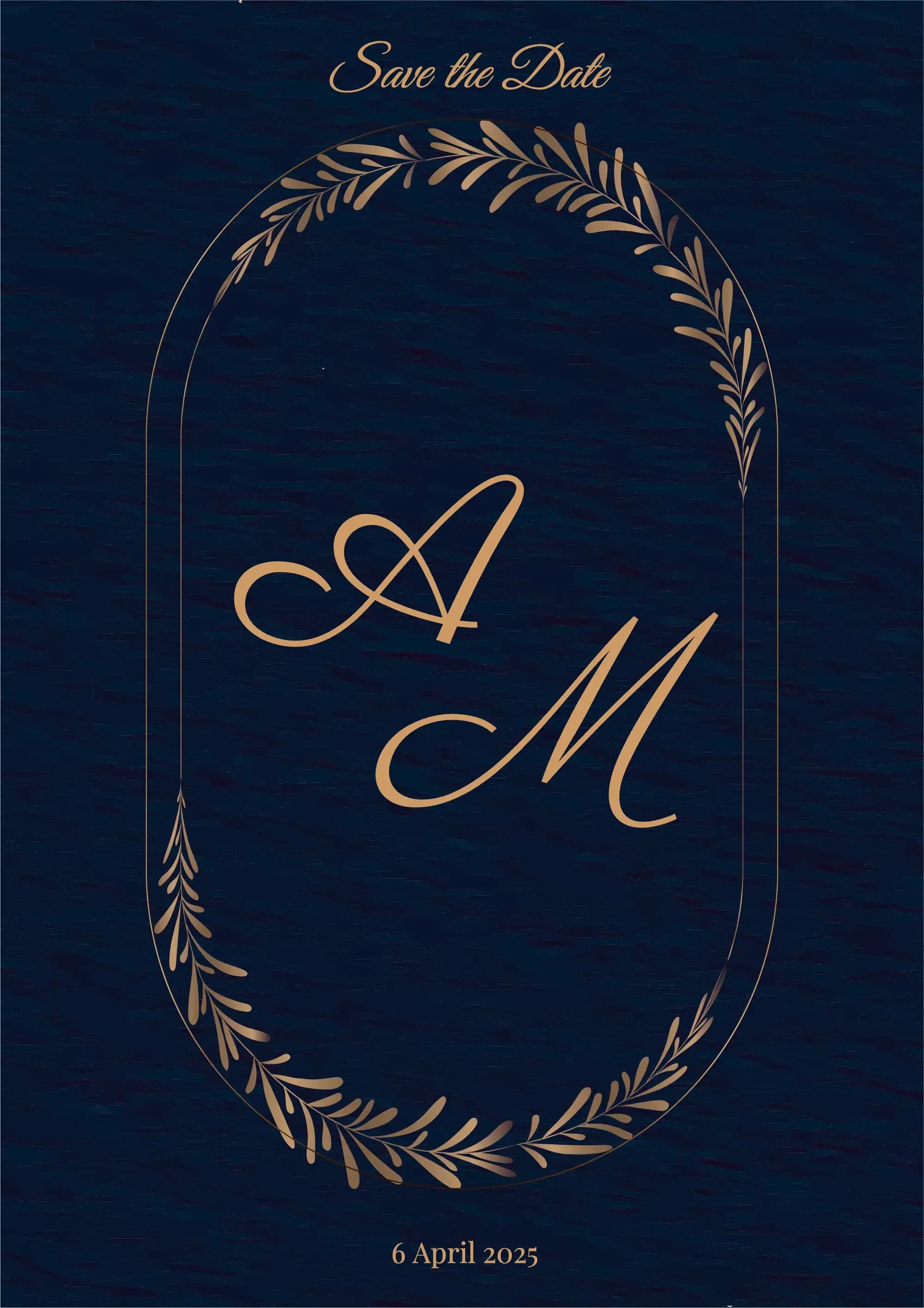 Midnight Gold digital invitation template