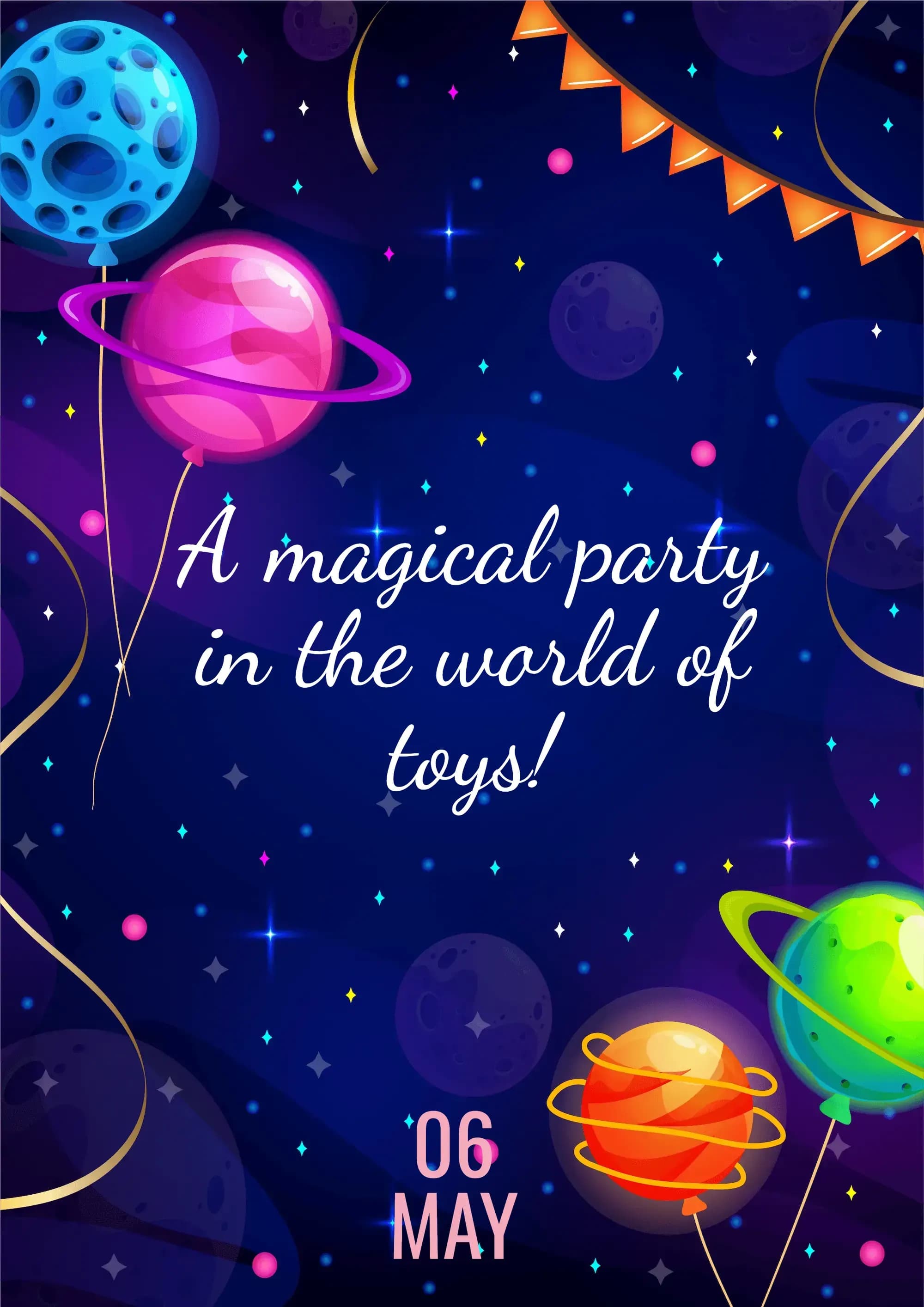 Cosmic Adventure digital invitation template
