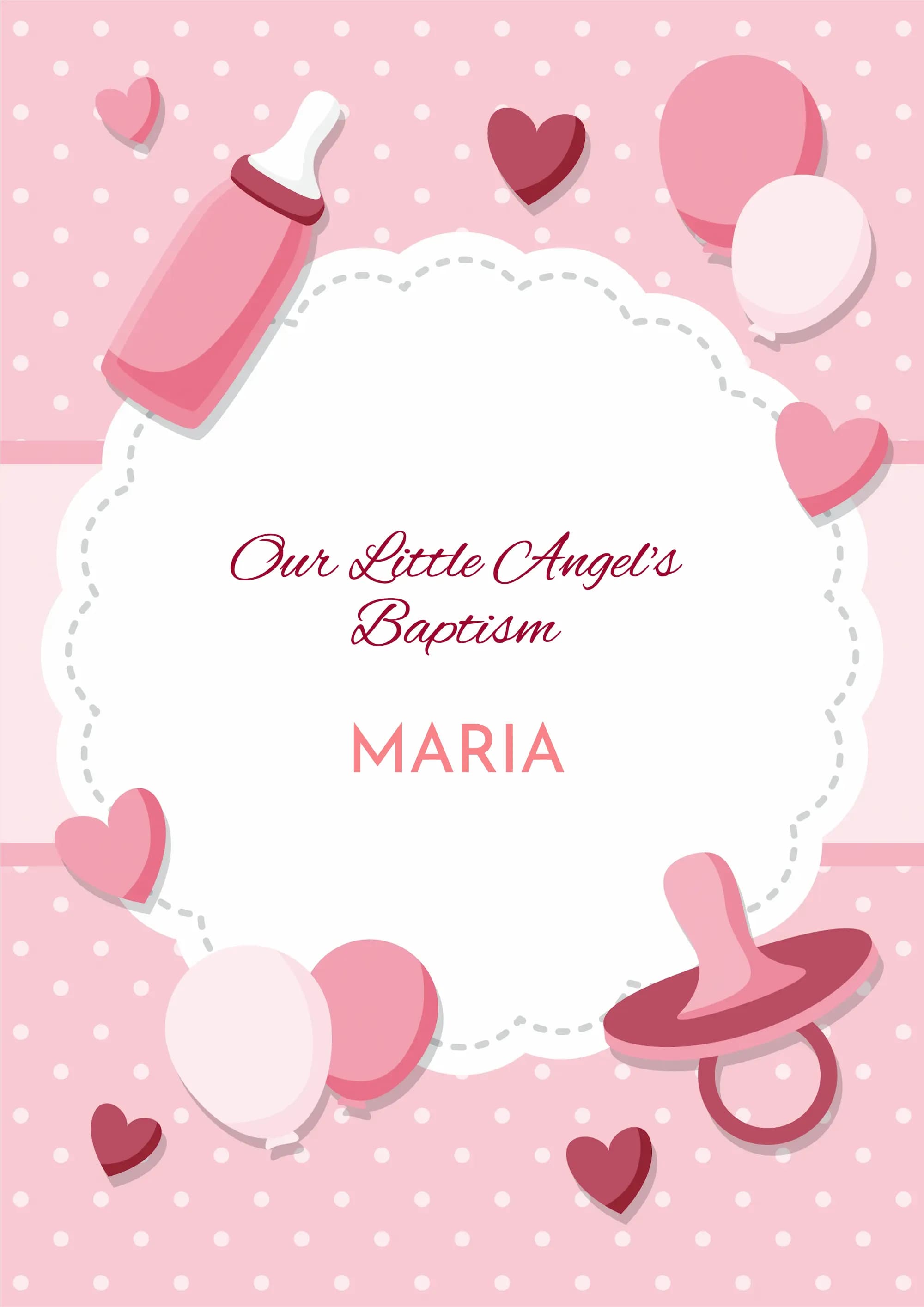 Joyful Pink Cloud digital invitation template