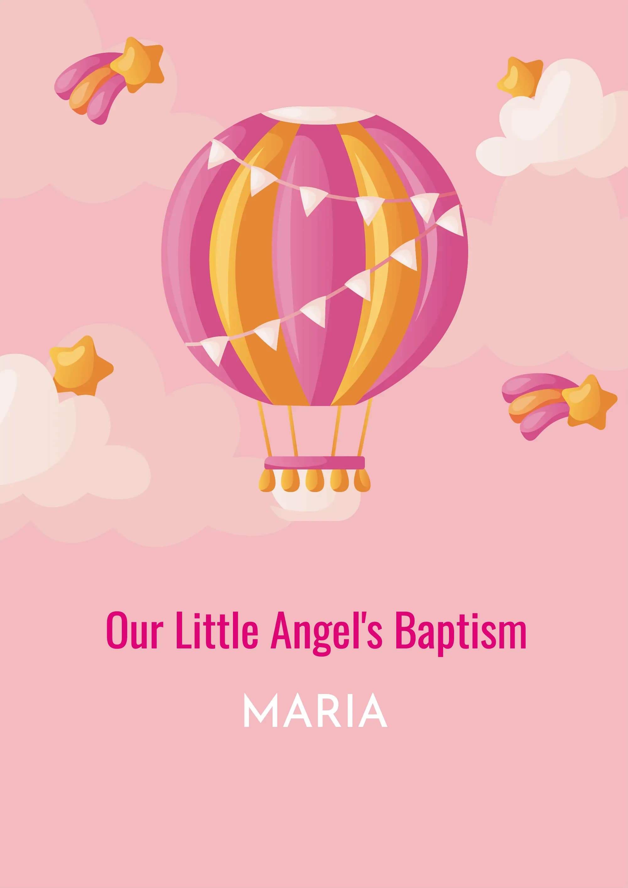 Princess's Arrival digital invitation template