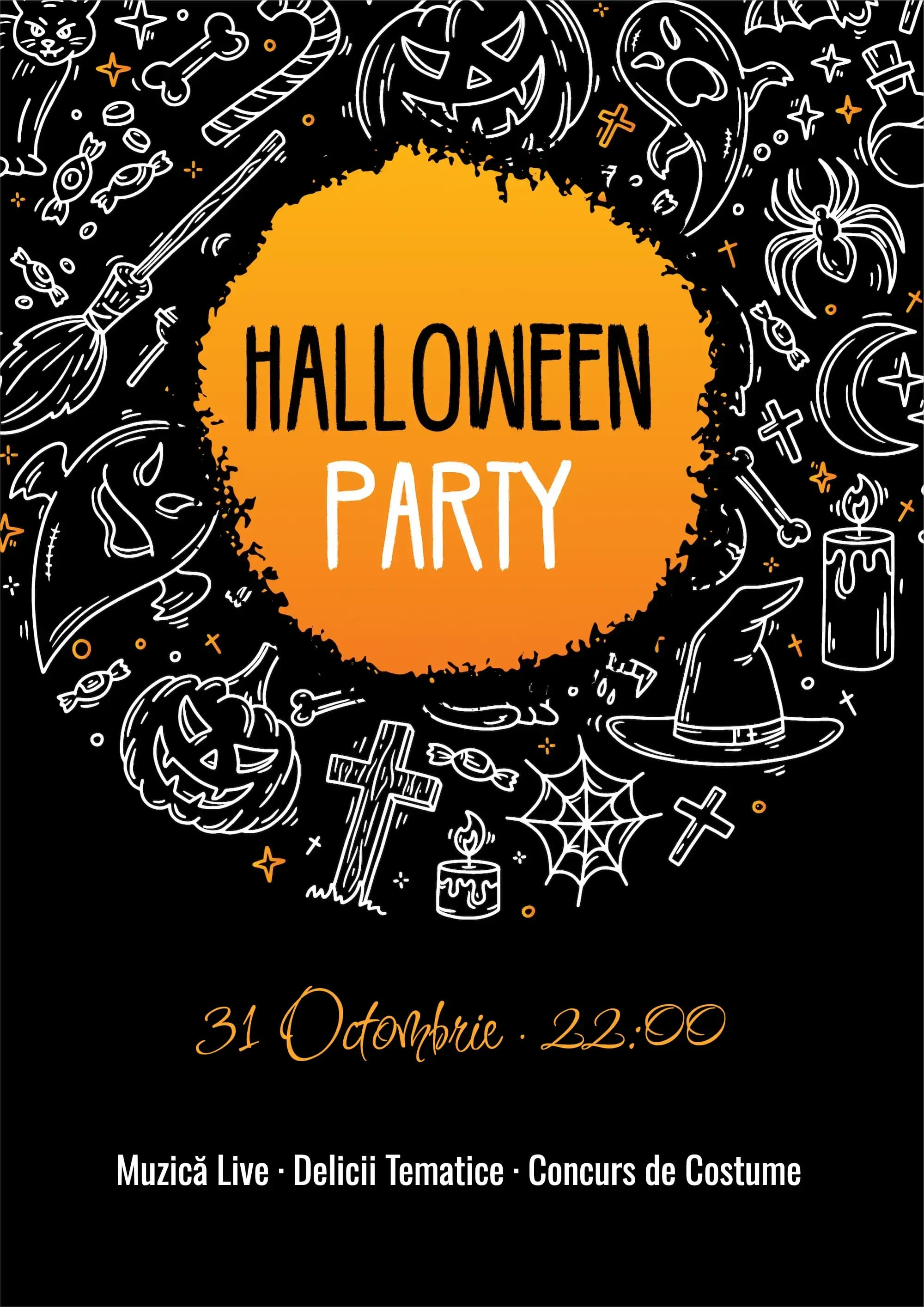 Noaptea Groazei digital invitation template