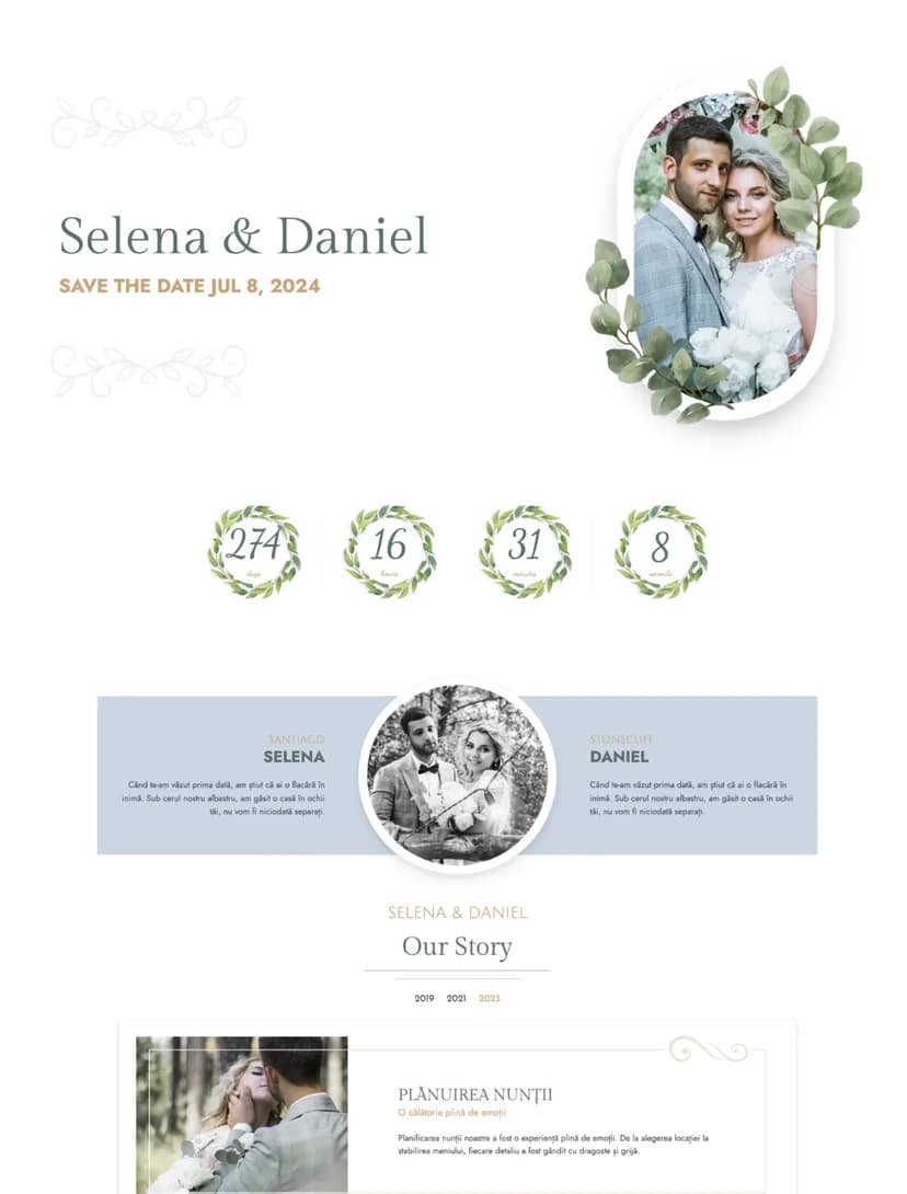 Eucalyptus digital invitation template