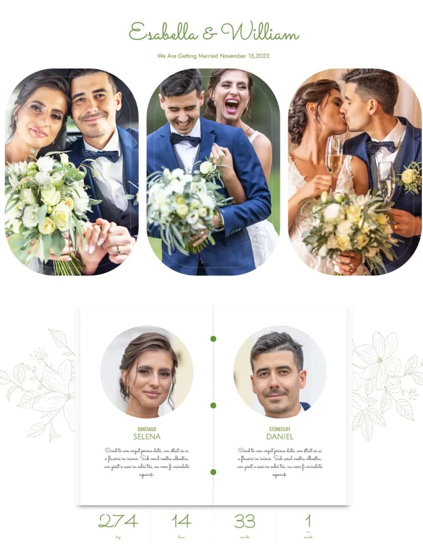 Jasmine digital invitation template