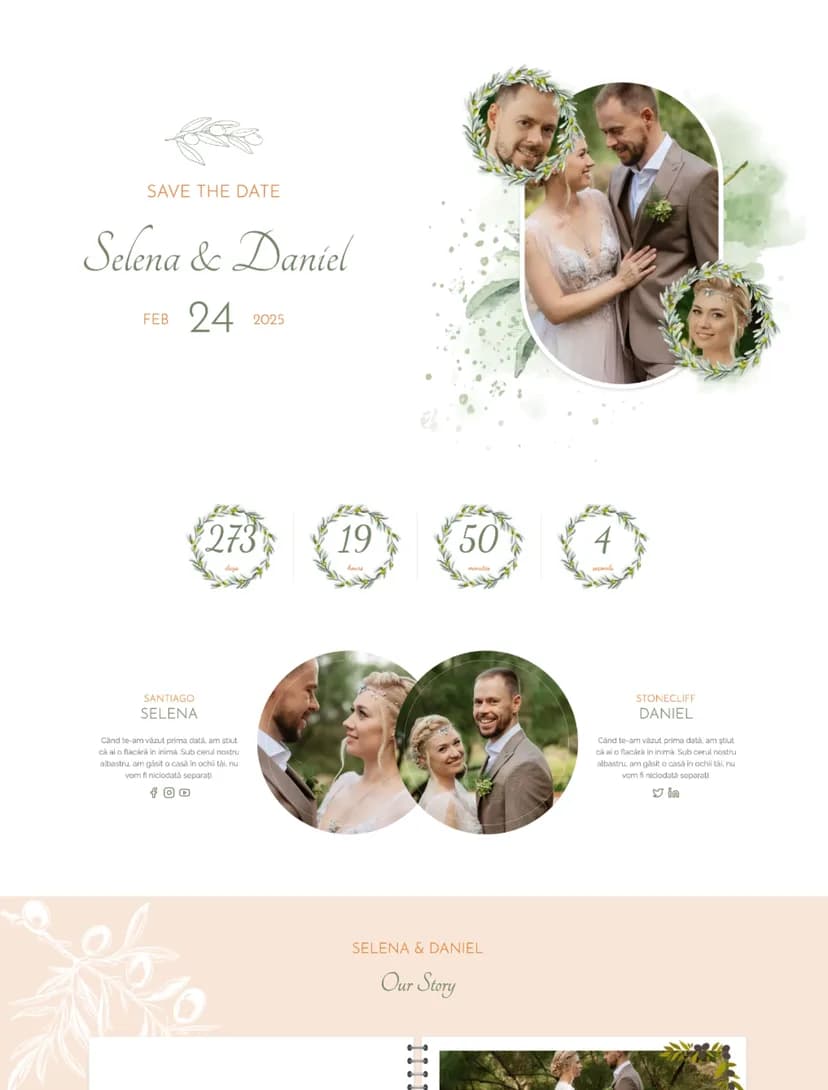 Olive digital invitation template